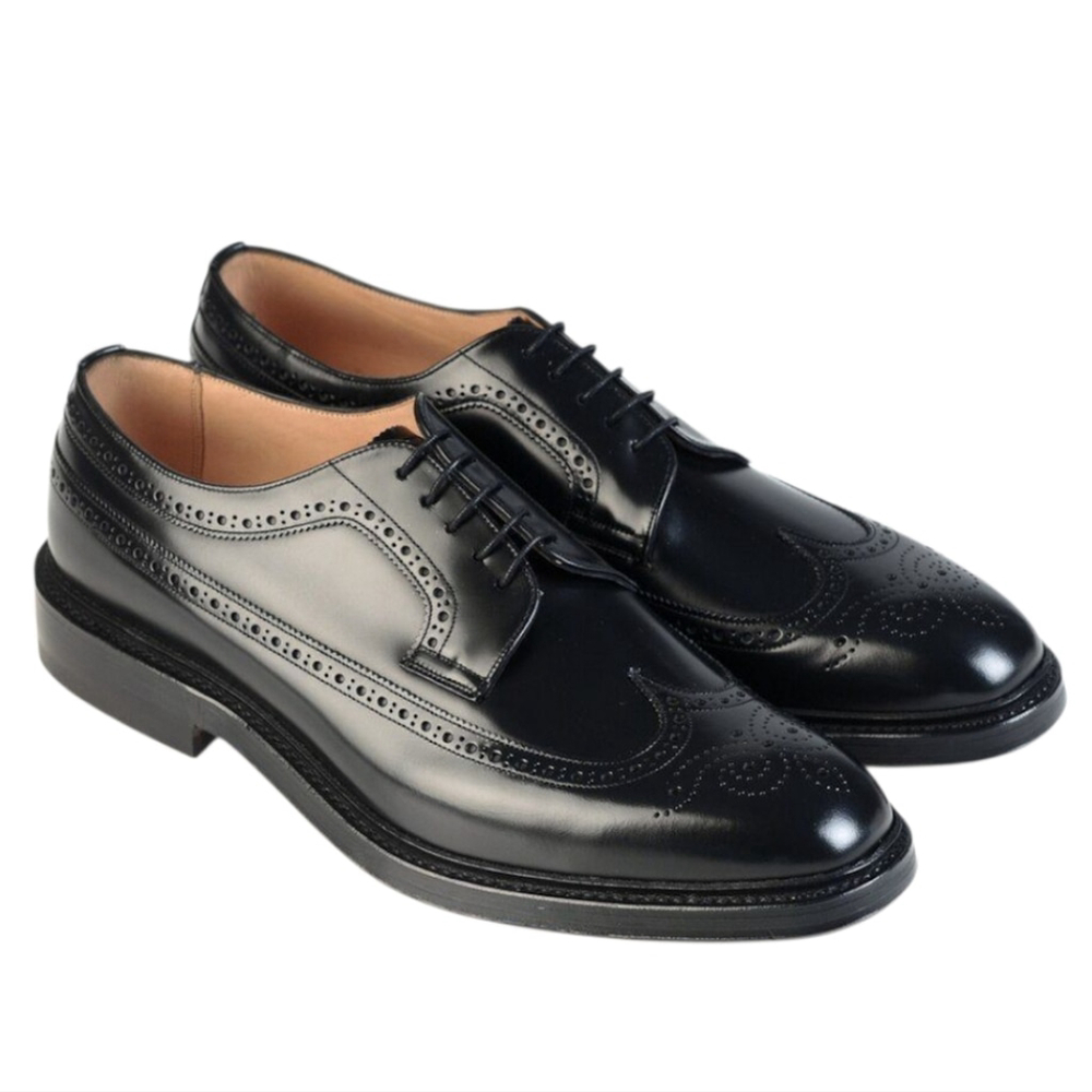 Matthew Dack Dufferin - Black Polished - Leather Sole Shoes - Men's